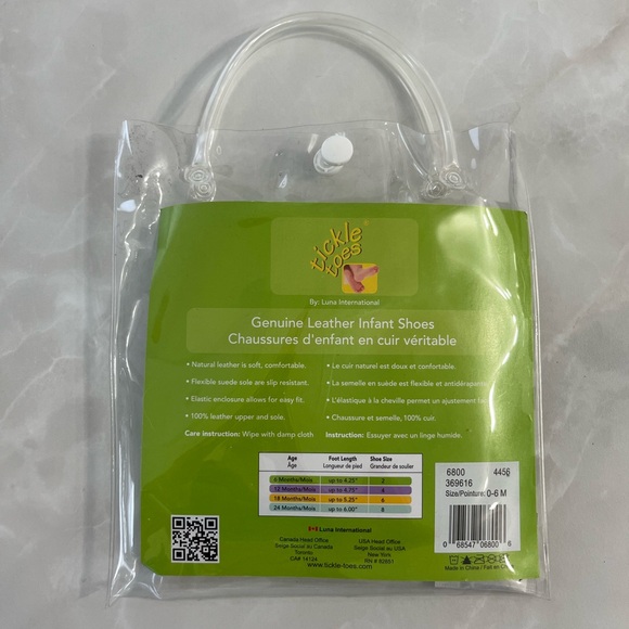 Genuine Leather Baby Infant Shoes Tickle Toes Elastic Enclosure Slip-on Moccasin - Picture 7 of 7